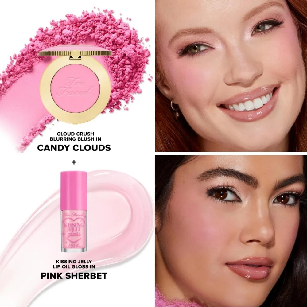 🔴 TOO FACED Dream A Little Dream Limited Edition Blush & Lip Gloss Set